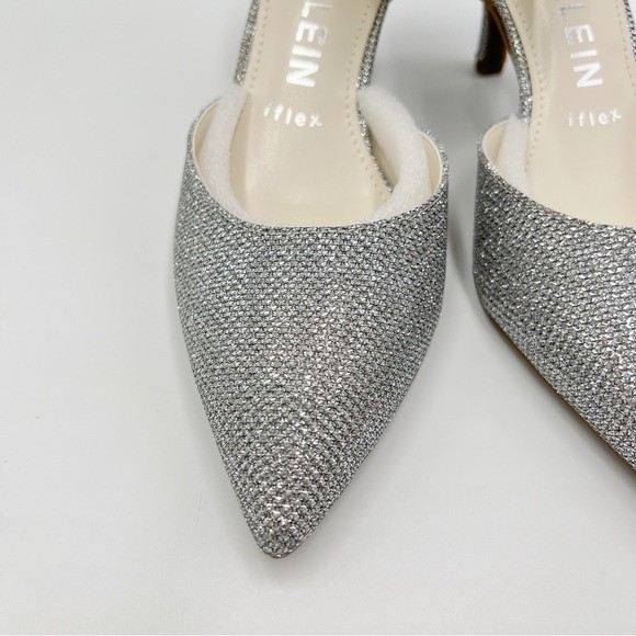 Anne Klein Womens Size 7 Fabulist Textured Silver Point Toe Heels Pumps Shoes - Picture 4 of 13